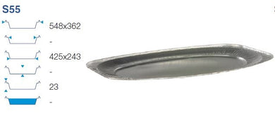 Aluminium plateau 55 cm 1 st. 30055