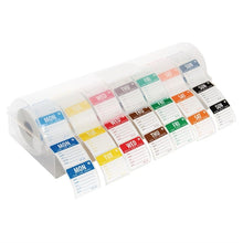 Afbeelding in Gallery-weergave laden, Hygiplas afneembare kleurcode stickers met 5cm kunststof dispenser