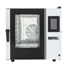Afbeelding in Gallery-weergave laden, Buffalo Vrijstaande Smart Touchscreen Combi Oven 7 x GN 1/1 Met Installatie Kit En Afzuigkap