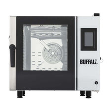 Afbeelding in Gallery-weergave laden, Buffalo Vrijstaande Slimme Touchscreen Compacte Combi Oven 6 x GN 1/1 Met Installatiekit En Afzuigka