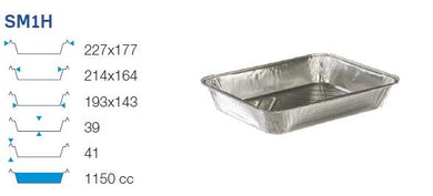 Aluminiumbakje 1-vaks 1150cc 100 st. R792G