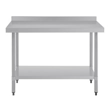 Afbeelding in Gallery-weergave laden, Vogue RVS werktafel met achteropstand 90x120x60cm