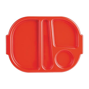 Olympia Kristallon dienbladen met vakken 37,5x27,8cm rood (10 stuks)