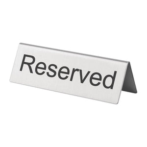 Olympia RVS tafelbordje Reserved (10 stuks)