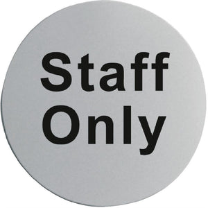 Staff Only RVS deurbord