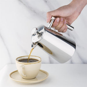 Olympia geïsoleerde art deco roestvrijstalen cafetiëre 3 kopjes