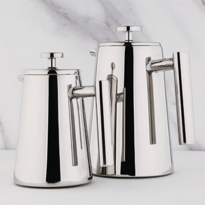 Olympia geïsoleerde art deco roestvrijstalen cafetiëre 3 kopjes