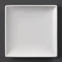 Afbeelding in Gallery-weergave laden, Olympia Whiteware vierkante borden 14cm (12 stuks)