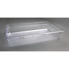 Afbeelding in Gallery-weergave laden, Vogue polycarbonaat 1/1 gastronorm container 100mm transparant
