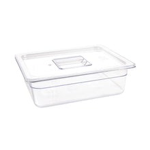 Afbeelding in Gallery-weergave laden, Vogue polycarbonaat 1/2 gastronorm container 100mm transparant