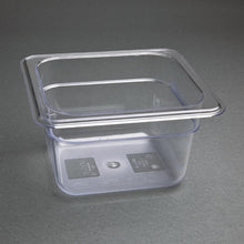 Afbeelding in Gallery-weergave laden, Vogue polycarbonaat 1/6 gastronorm container 100mm transparant