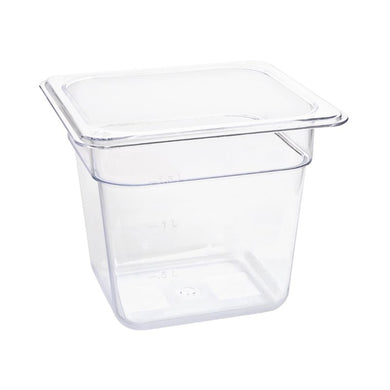 Vogue polycarbonaat 1/6 gastronorm container 150mm transparant