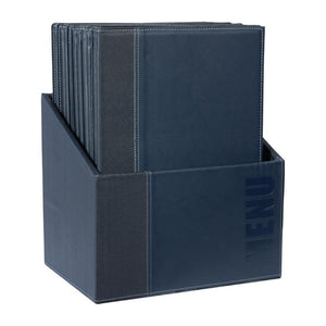 Securit contemporary menuhoezen en opbergdoos a4 blauw (20 stuks)