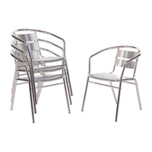 Afbeelding in Gallery-weergave laden, Bolero stapelbare aluminium stoelen (4 stuks)
