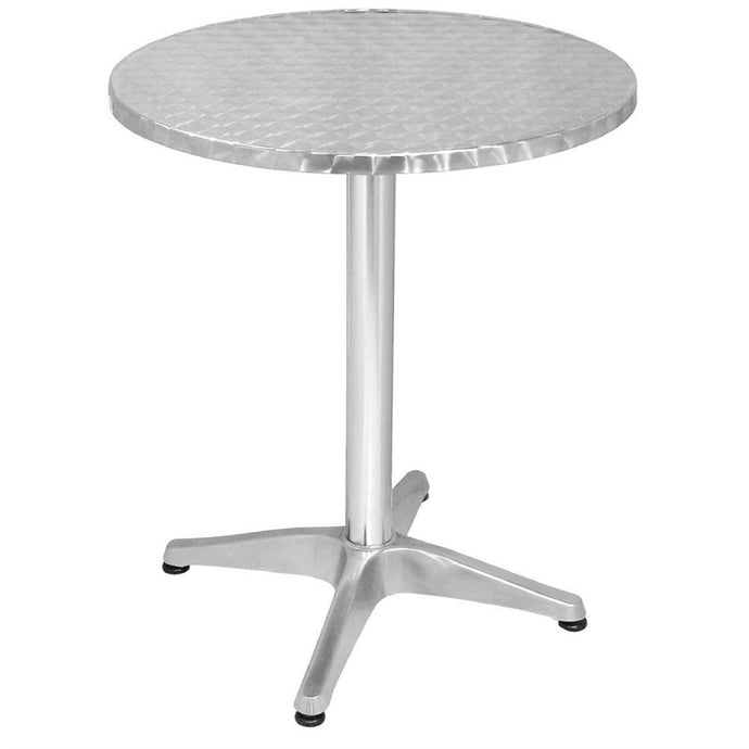 Bolero Bistro ronde RVS tafel 60cm grijs