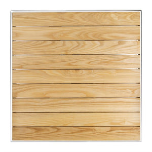 Bolero vierkante terrastafel met essenhouten blad 60cm