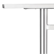 Afbeelding in Gallery-weergave laden, Bolero rechthoekige RVS tafel met dubbele tafelpoot 120cm