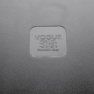 Vogue polycarbonaat bak zwart GN 1/1 150mm