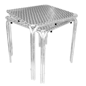 Bolero stapelbare vierkante RVS tafel 70cm