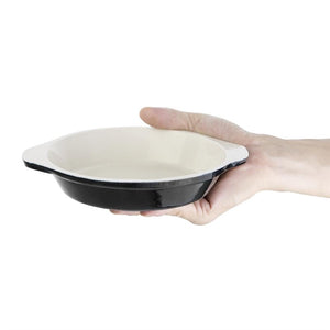 Vogue ronde gratineerschaal zwart 0,4L