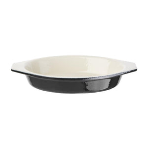 Vogue ovale gratineerschaal zwart 0,65L