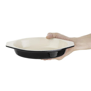 Vogue ovale gratineerschaal zwart 0,65L