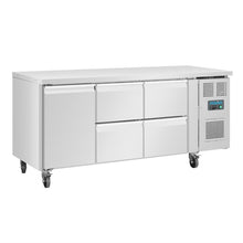 Afbeelding in Gallery-weergave laden, Polar U-serie koelwerkbank 1 deur 4 lades 358L