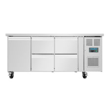 Afbeelding in Gallery-weergave laden, Polar U-serie koelwerkbank 1 deur 4 lades 358L