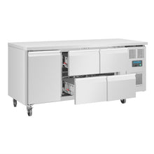 Afbeelding in Gallery-weergave laden, Polar U-serie koelwerkbank 1 deur 4 lades 358L