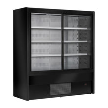 Afbeelding in Gallery-weergave laden, Zoin cervinho multi-deck display zwart met schuifdeuren 1200mm