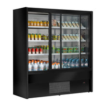 Afbeelding in Gallery-weergave laden, Zoin cervinho multi-deck display zwart met schuifdeuren 1200mm