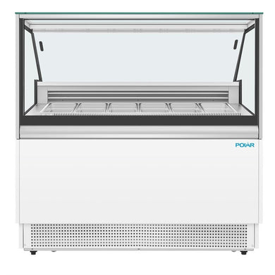 Polar U-Series 6-Pan IJs Vitrine Kast Vriezer