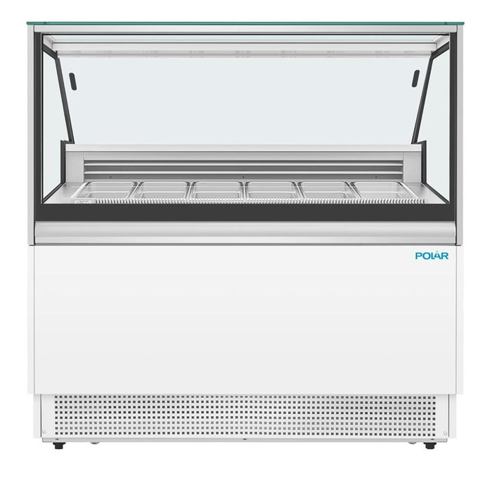 Polar U-Series 6-Pan IJs Vitrine Kast Vriezer