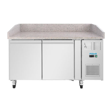 Polar U-Series Dubbele Deur Pizza Werkbank met Granieten Blad 428Ltr