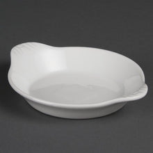 Afbeelding in Gallery-weergave laden, Olympia Whiteware ronde gratineerschalen met handvatten 17x14cm (6 stuks)