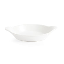 Afbeelding in Gallery-weergave laden, Olympia Whiteware ronde gratineerschalen met handvatten 17x14cm (6 stuks)