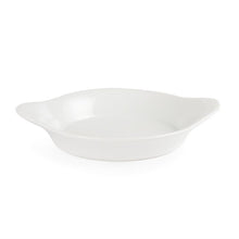 Afbeelding in Gallery-weergave laden, Olympia Whiteware ronde gratineerschalen met handvatten 13cm (6 stuks)