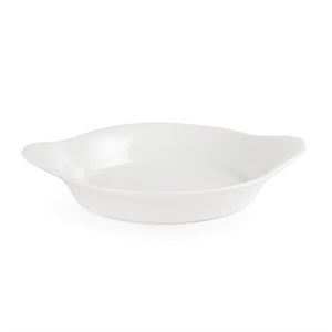 Olympia Whiteware ronde gratineerschalen met handvatten 13cm (6 stuks)