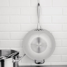 Afbeelding in Gallery-weergave laden, Vogue tri-wall wok met vlakke bodem 35cm