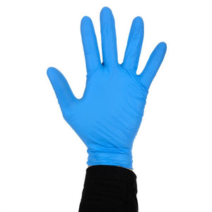 Nitril handschoenen blauw poedervrij L (100 stuks)
