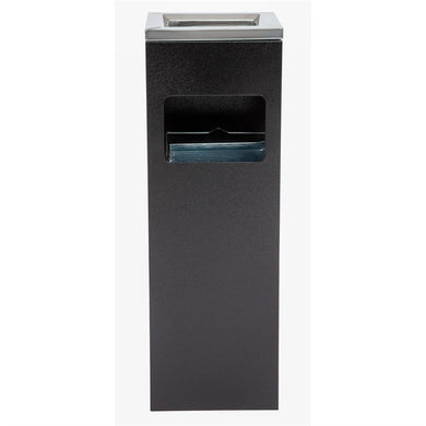 Bolero vierkante afvalbak met asbak 60(h) x 20(b) x 20(d)cm