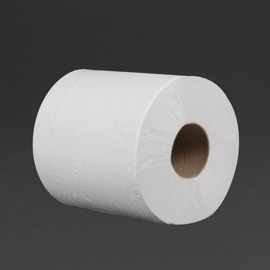 Rolhanddoek 2L wit 6x150m met dop 1141 H1