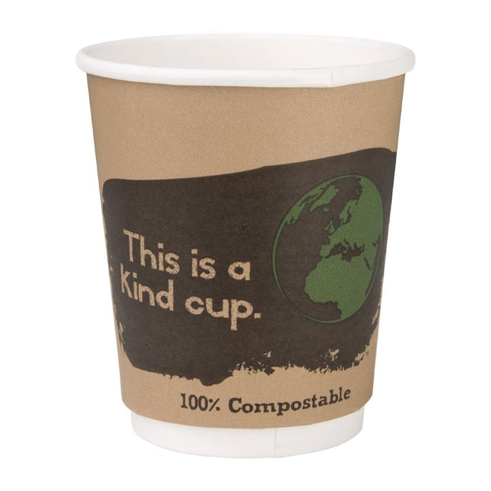 Fiesta Compostable 25 composteerbare dubbelwandige koffiebekers (25 stuks)