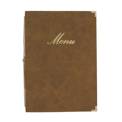 Classic menumap A4 lichtbruin