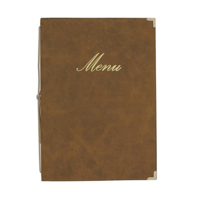 Classic menumap A5 lichtbruin